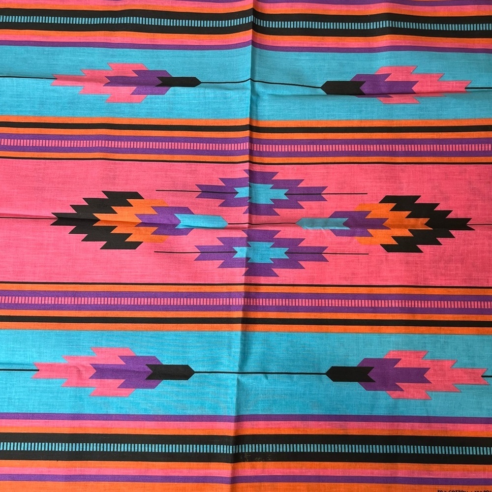 🩷💙🧡Vintage Wamcraft Cotton Bandana (2 of 2) - Picture 3 of 3